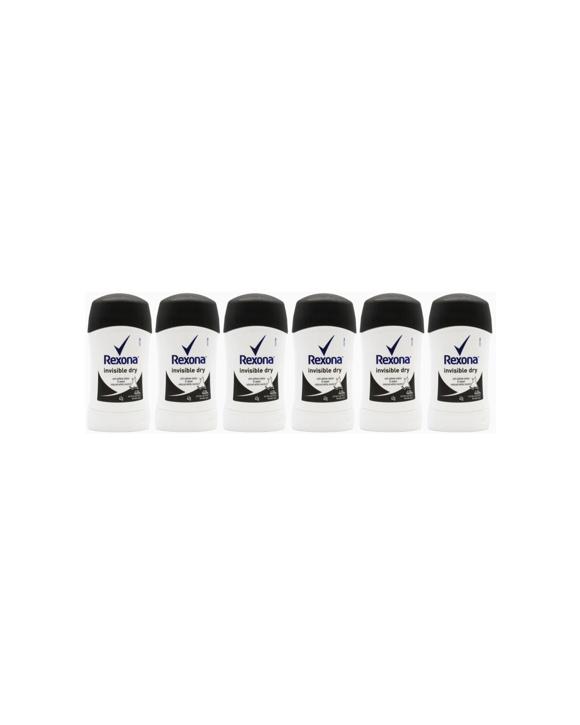 Rexona 6PK Invisible Dry Antiperspirant Stick Deodorant 42g 48H Protection - Black