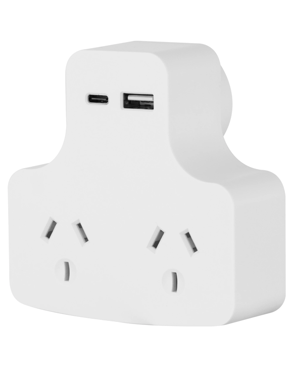 Arlec 2-Way Double Adaptor