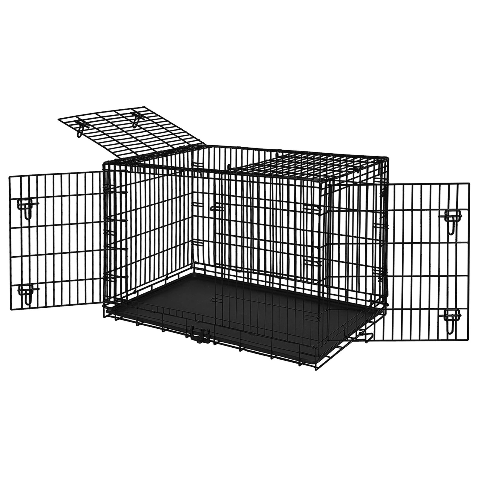 7 Beastie Dog Crate Pet Cage Kennel Cat Foldable Metal Playpen 42" Large - Black, 7 of 8