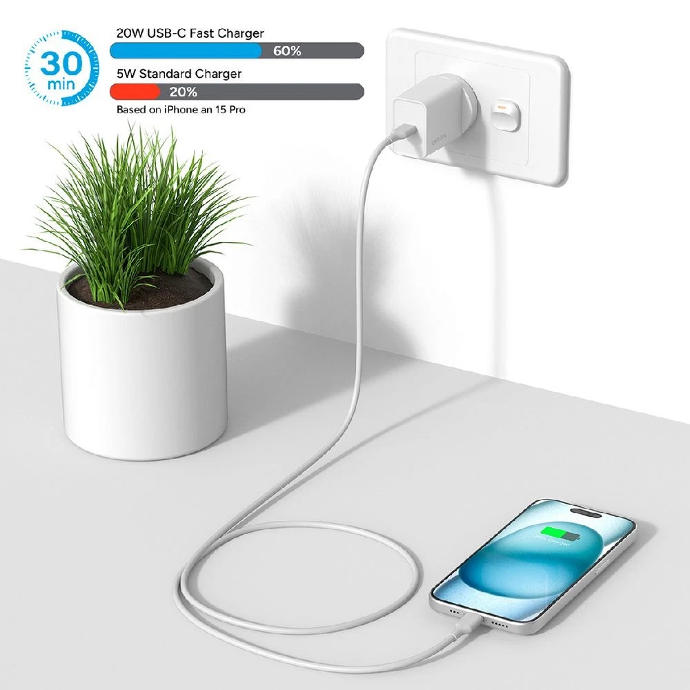5 Comsol USB-C Wall Charger 20W White, 5 of 5