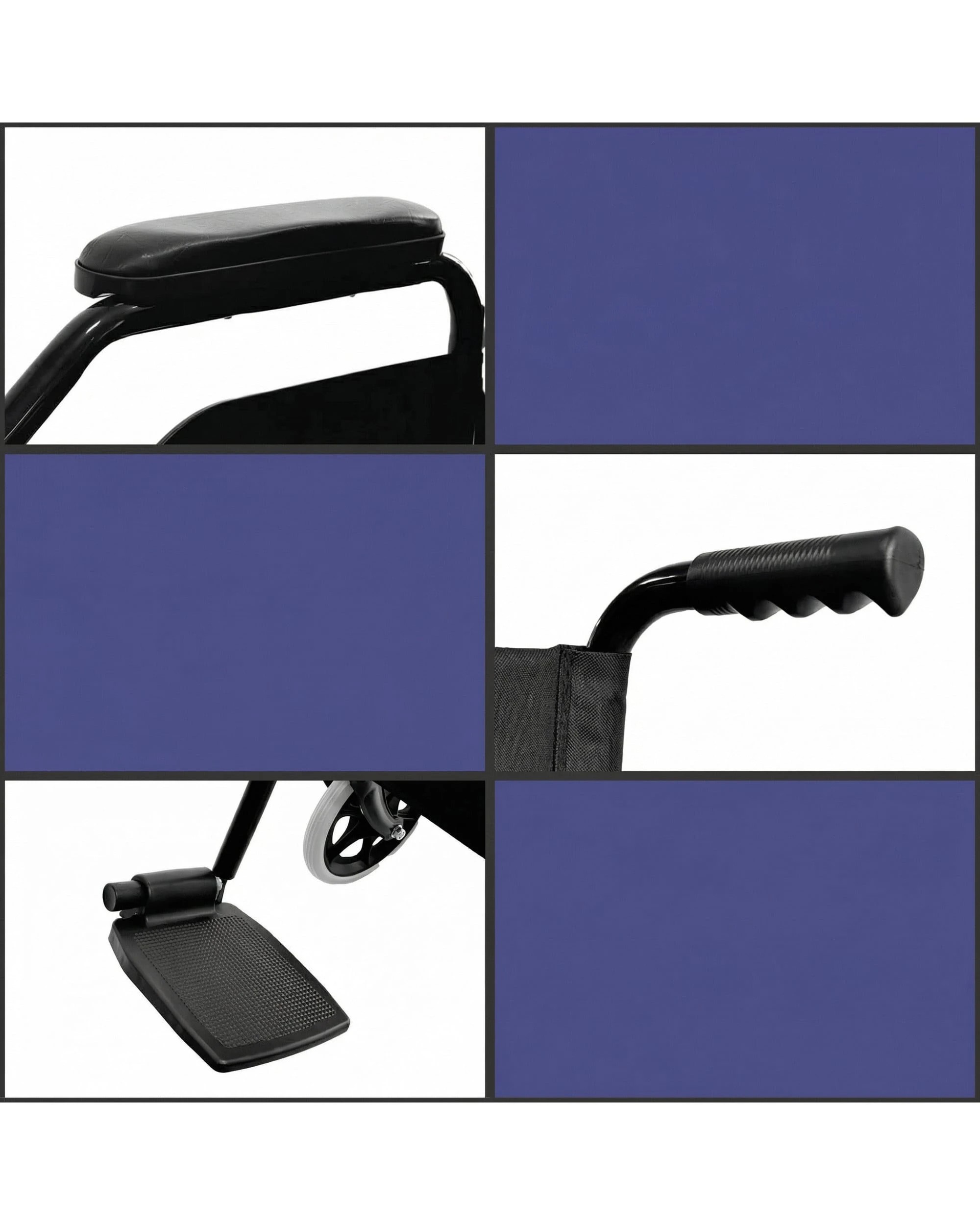 5 Orthonica Self Propelled Wheelchair Foldable 24in Wheel Lightweight Disability Aid Portable Mobility Aid - Black, 5 of 5