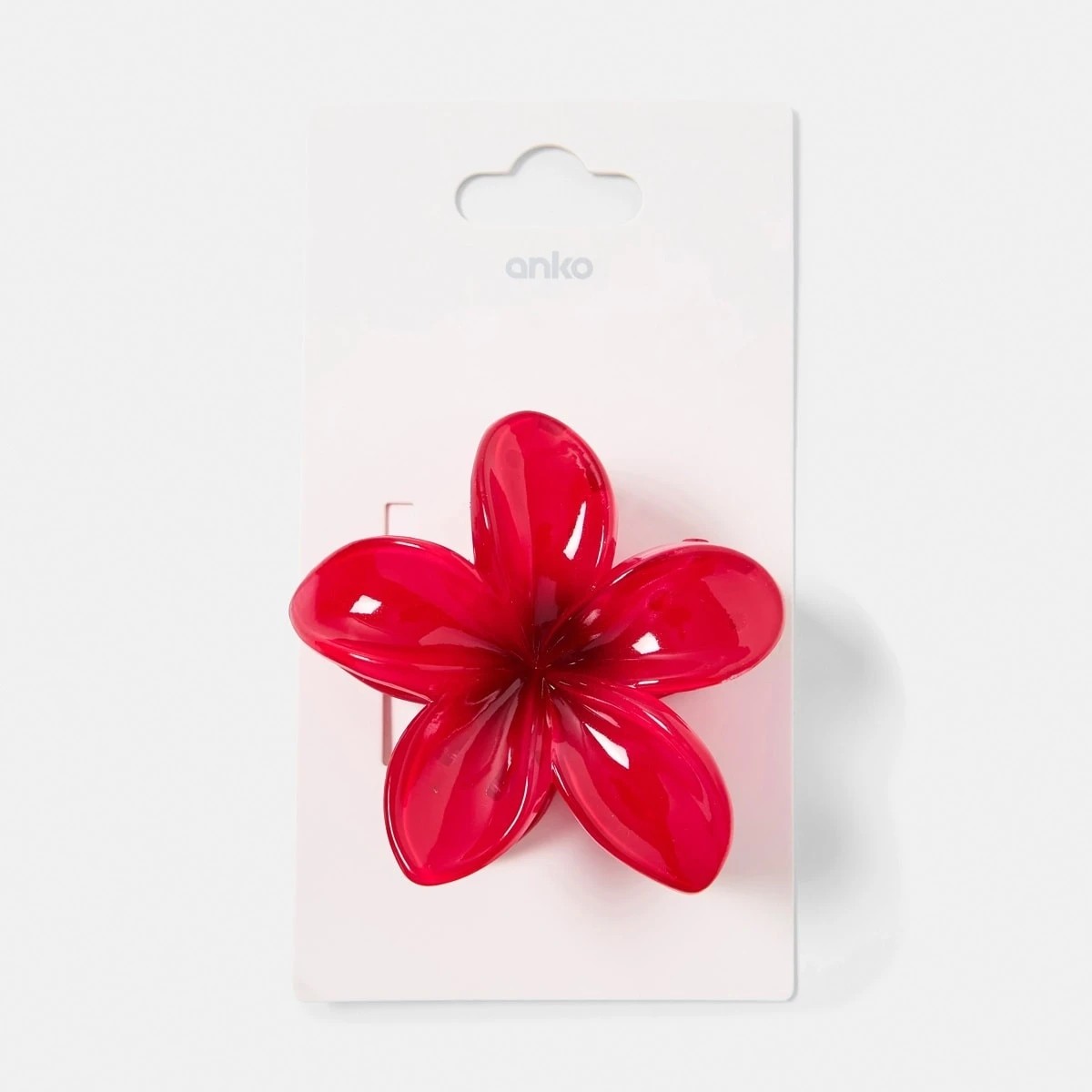 4 Red Frangipani Claw Hair Clip, 4 of 4