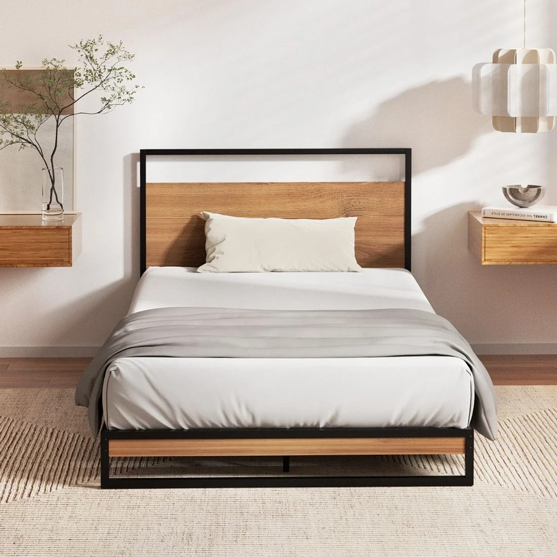 4 Artiss  Metal Bed Frame King Single Size Beds Platform with - Multi, 4 of 7