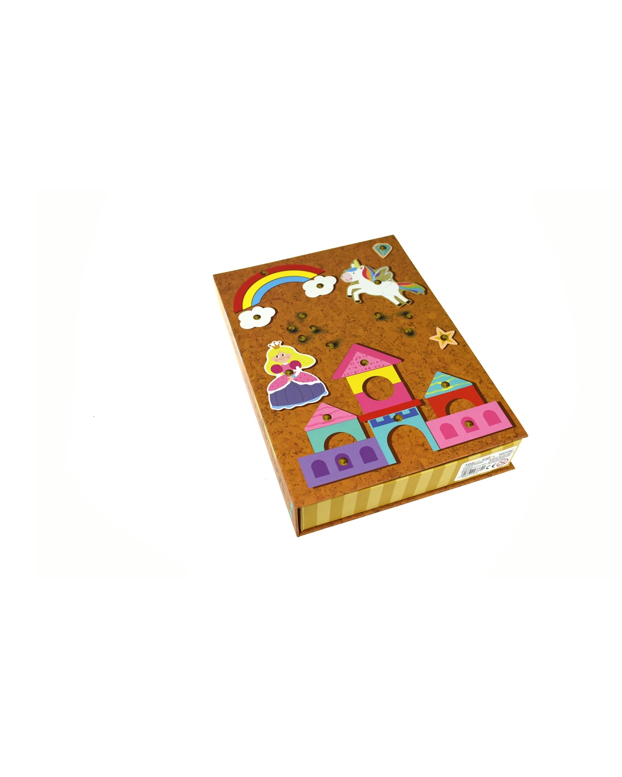 4 Kaper Kidz Wooden Unicorn Tap A Shape In Bookcase Kids Toy - Multi, 4 of 5
