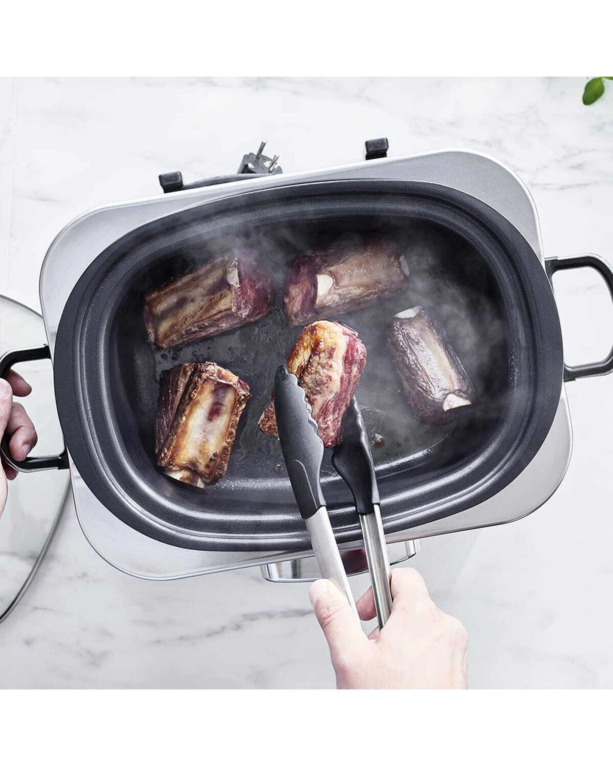 6 Greenpan Elite Cloud Slow Cooker Home Kitchen Cooking Pot 6L 230V 2200W - White, 6 of 7