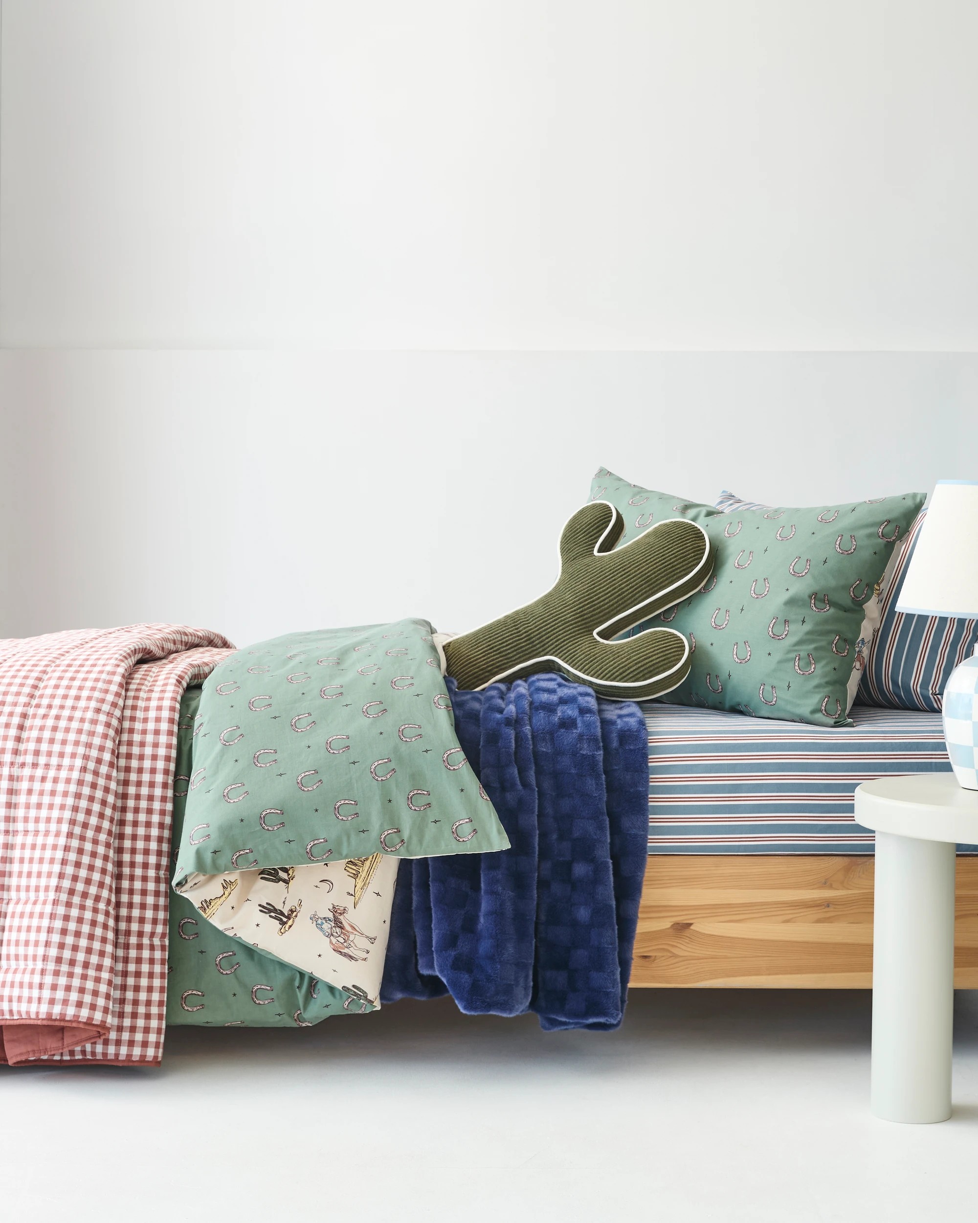 6 Target Australian Cotton Ryder Cowboy Kids Quilt Cover Set - Single Bed - Natural, 6 of 10