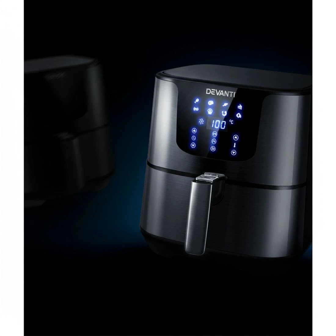 6 Devanti Air Fryer 7L LCD Fryers - Black, 6 of 7