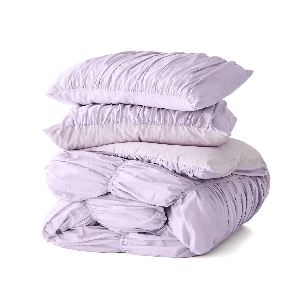 5 Arlo Cotton Quilt Cover Set - Double Bed, Lilac, 5 of 6