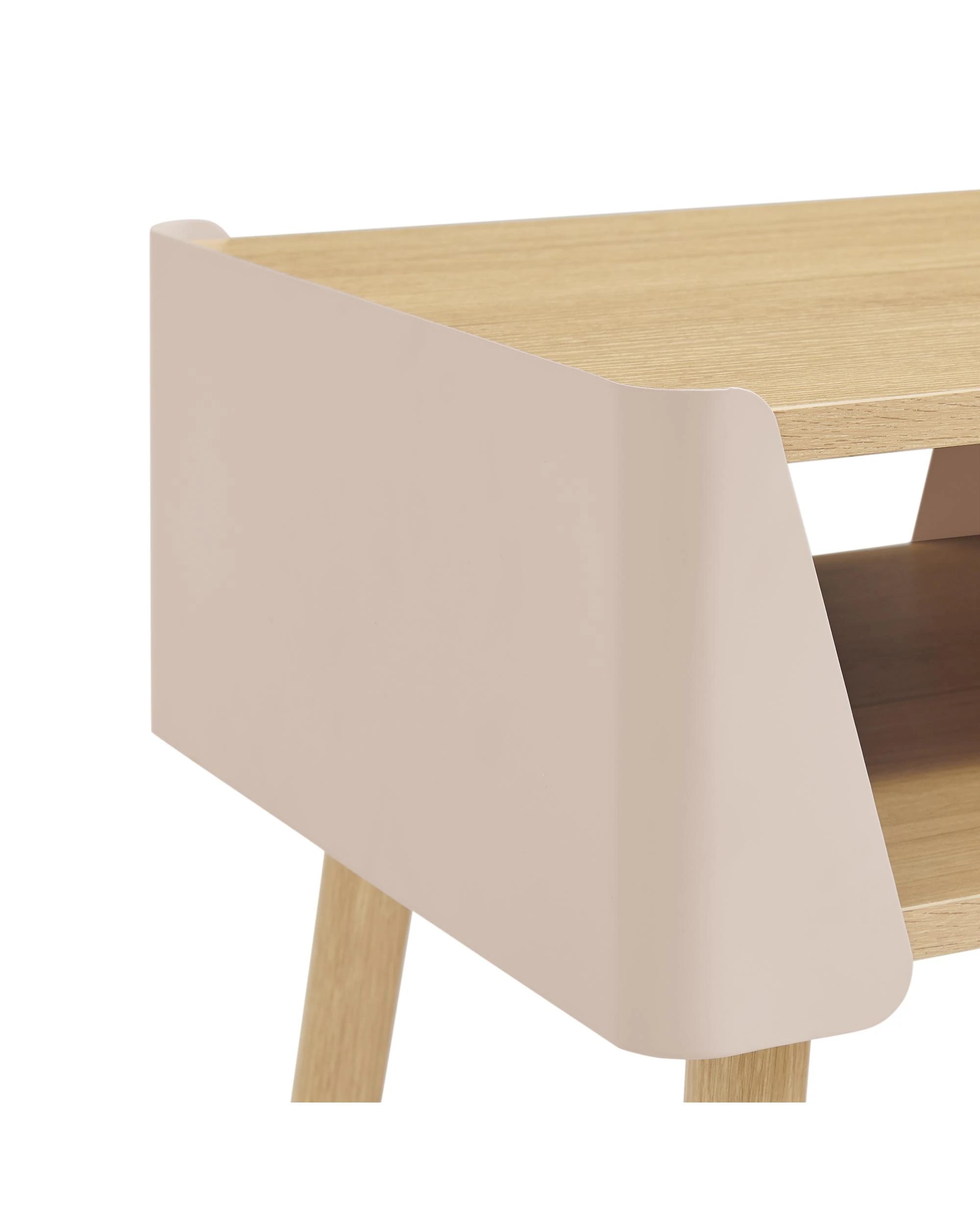 6 Kodu Side Table Bedside Shelf Square - Beige, 6 of 9