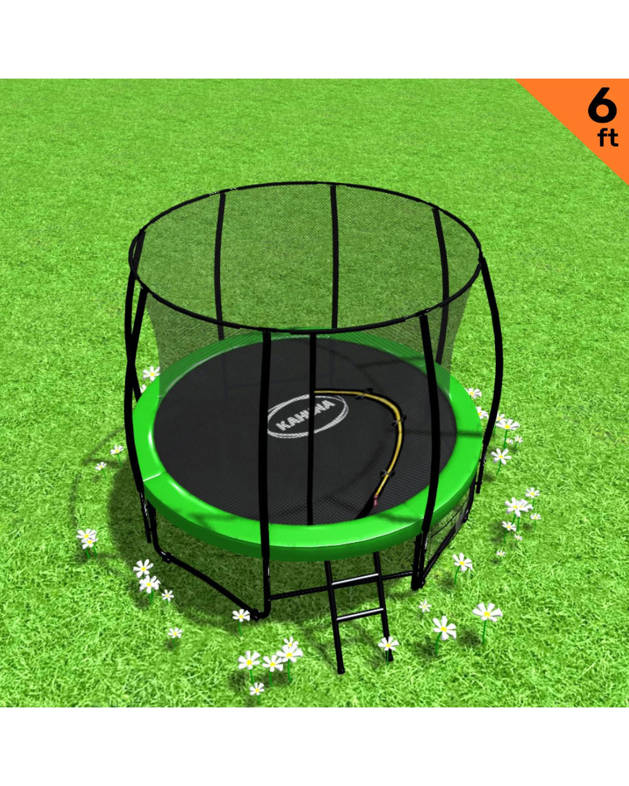 2 Kahuna Classic 6 ft Trampoline - Green, 2 of 6