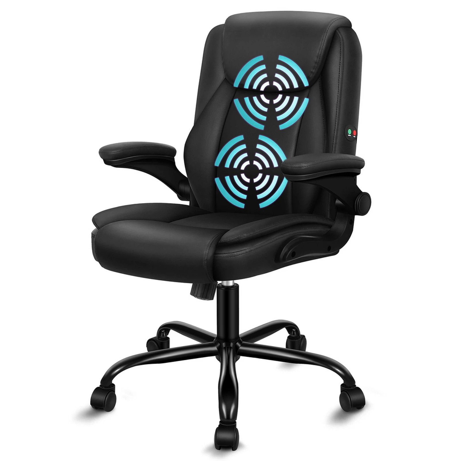 1 Alfordson Massage Office Chair Executive Computer Gaming Seat PU Leather - Black, 1 of 10