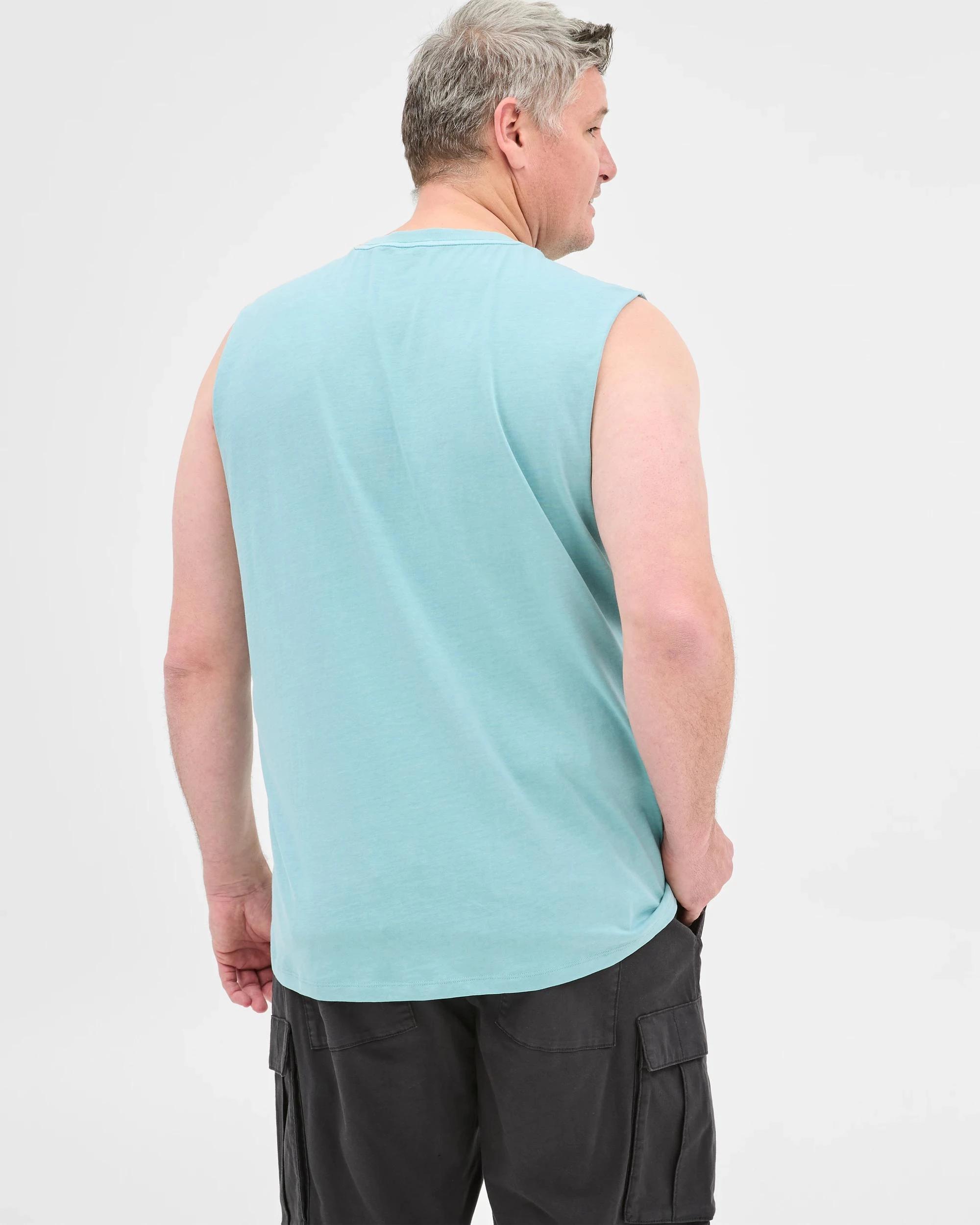 2 Target Plus Size Australian Cotton Plain Tank Top TEAL, 2 of 5