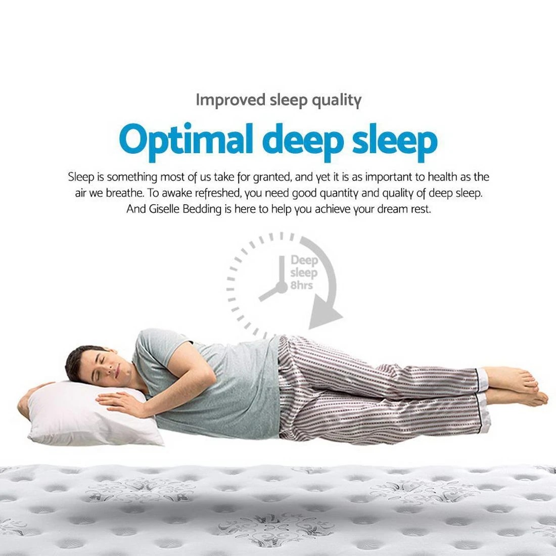 4 Giselle Bedding 34cm Mattress Cool Gel Memory Foam King - King Single Bed - Multi, 4 of 8