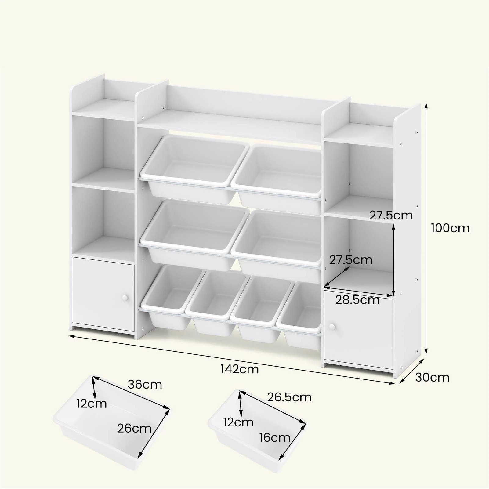 4 Costway Toy Storage Organiser Bookcase Display Shelf, 4 of 4