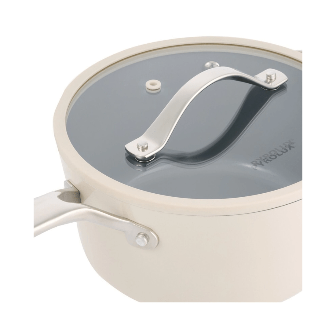 3 20cm Pyrolux NEXGEN Saucepan 2.8L Ivory w/ Helper Handle | Ceramic Non-Stick Oven Safe, 3 of 8