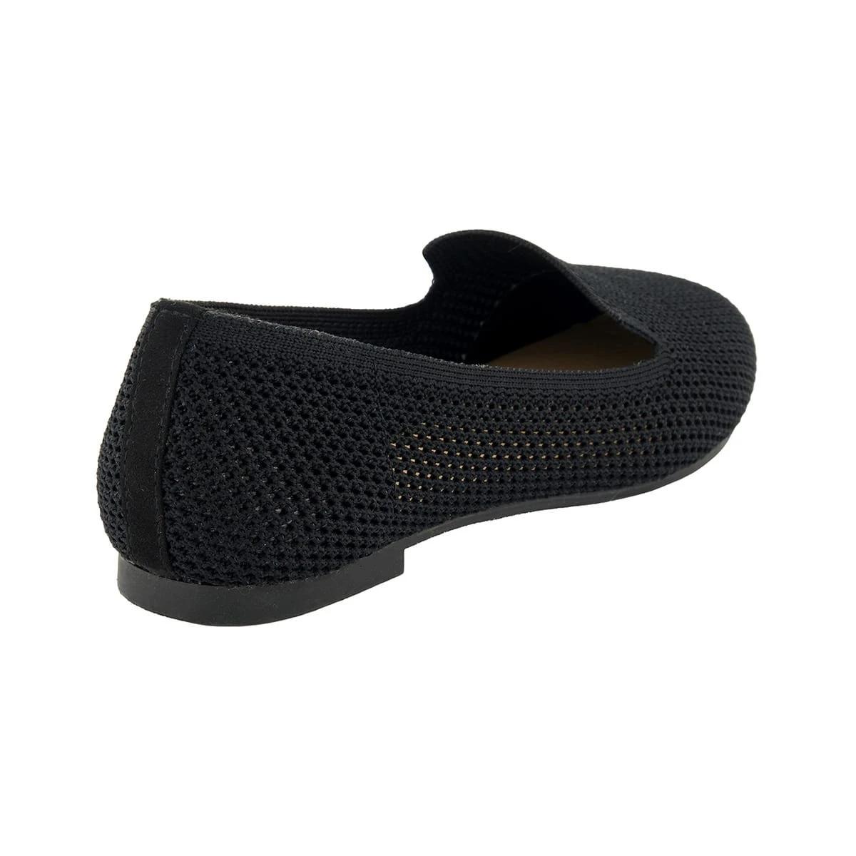 4 Knit Loafer Ballet Pumps Black, 4 of 5