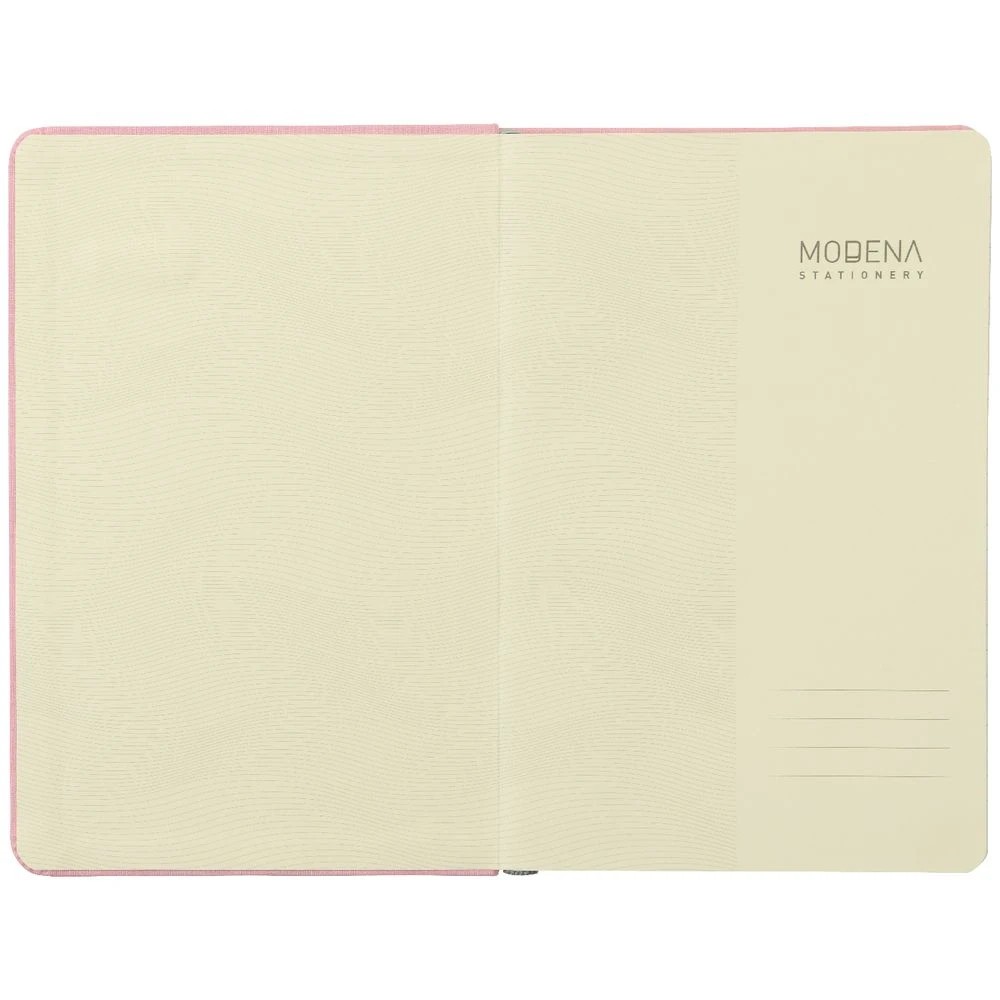 3 Modena A5 Linen Ruled Notebook Pink, 3 of 5