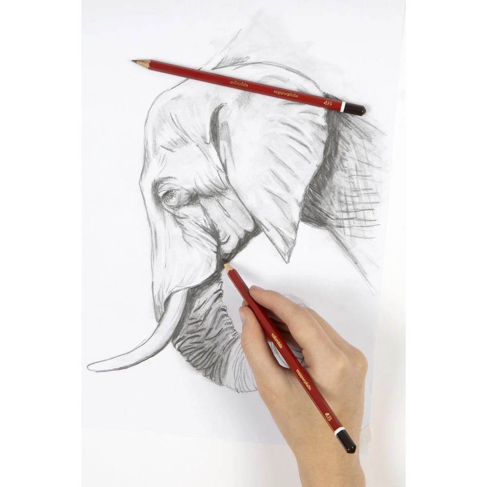 3 Columbia Copperplate Hexagonal Graphite Pencil 4B 2 Pack, 3 of 3