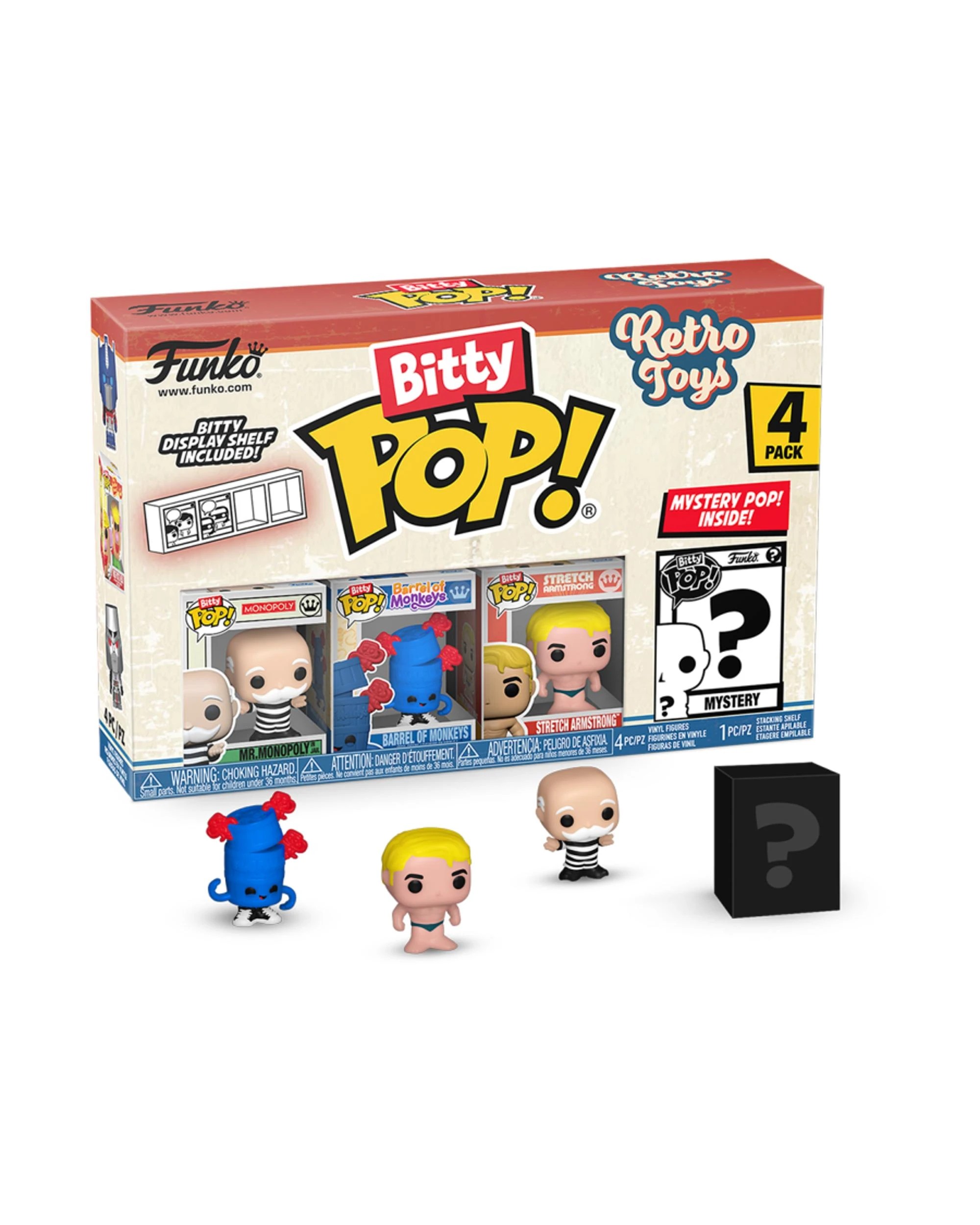 1 Retro Toys Mr. Monopoly Bitty 4 Pack Funko POP! Vinyl, 1 of 4