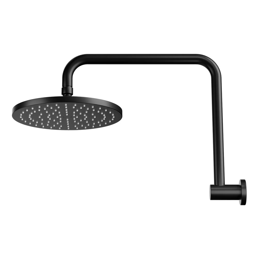 2 9'' Rain Shower Head Overhead High-pressure Swivel - Black, 2 of 2