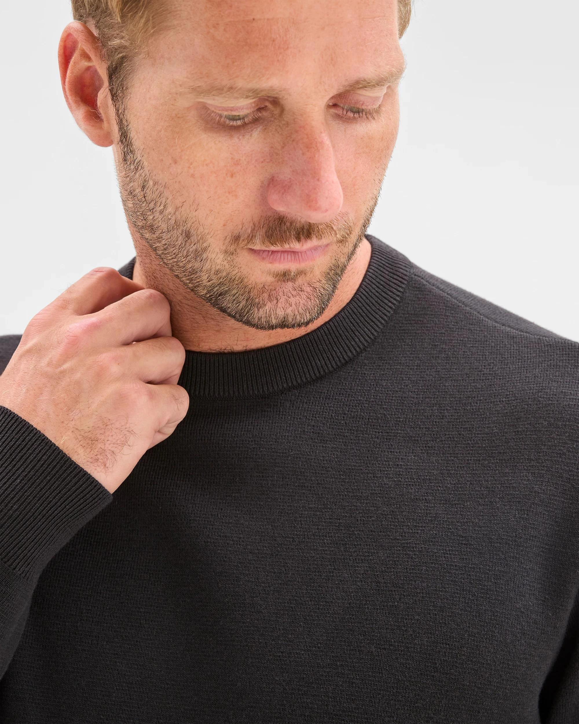 4 Preview Milano Knit Crew Neck Jumper BLACK, 4 of 5