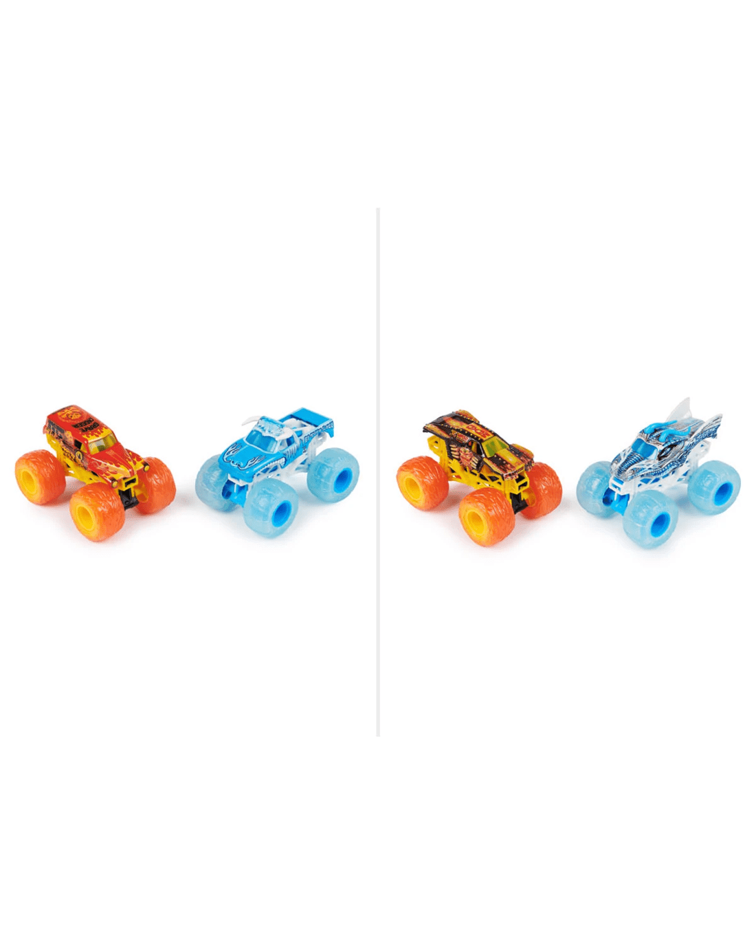 2 2 Pack Monster Jam 1:64 Scale True Metal Fire and Ice Trucks - Assorted, 2 of 7