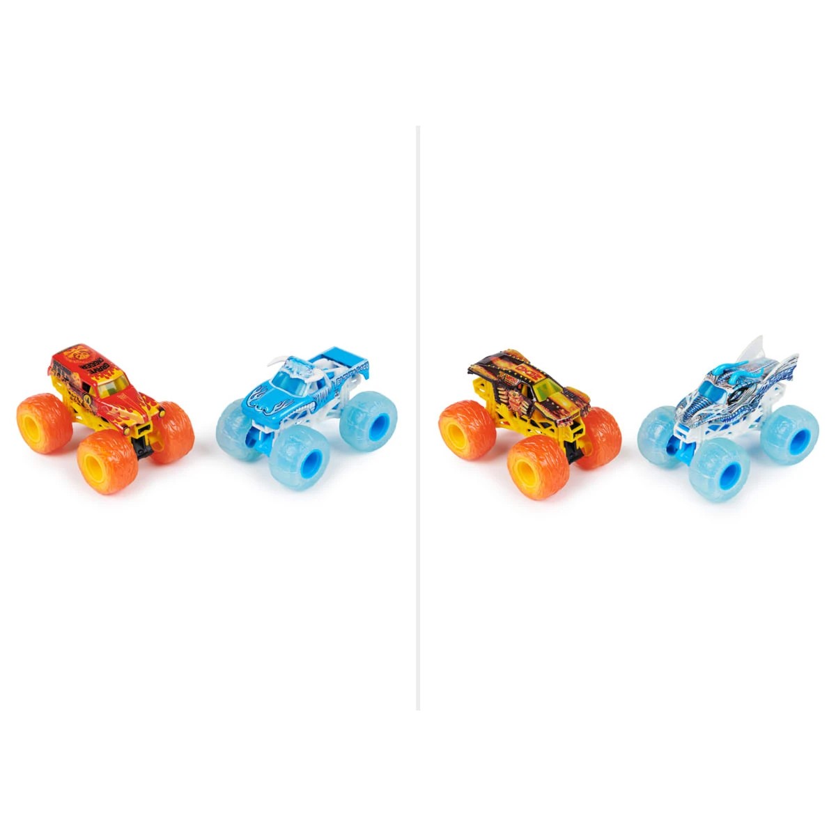 2 2 Pack Monster Jam 1:64 Scale True Metal Fire and Ice Trucks - Assorted, 2 of 7
