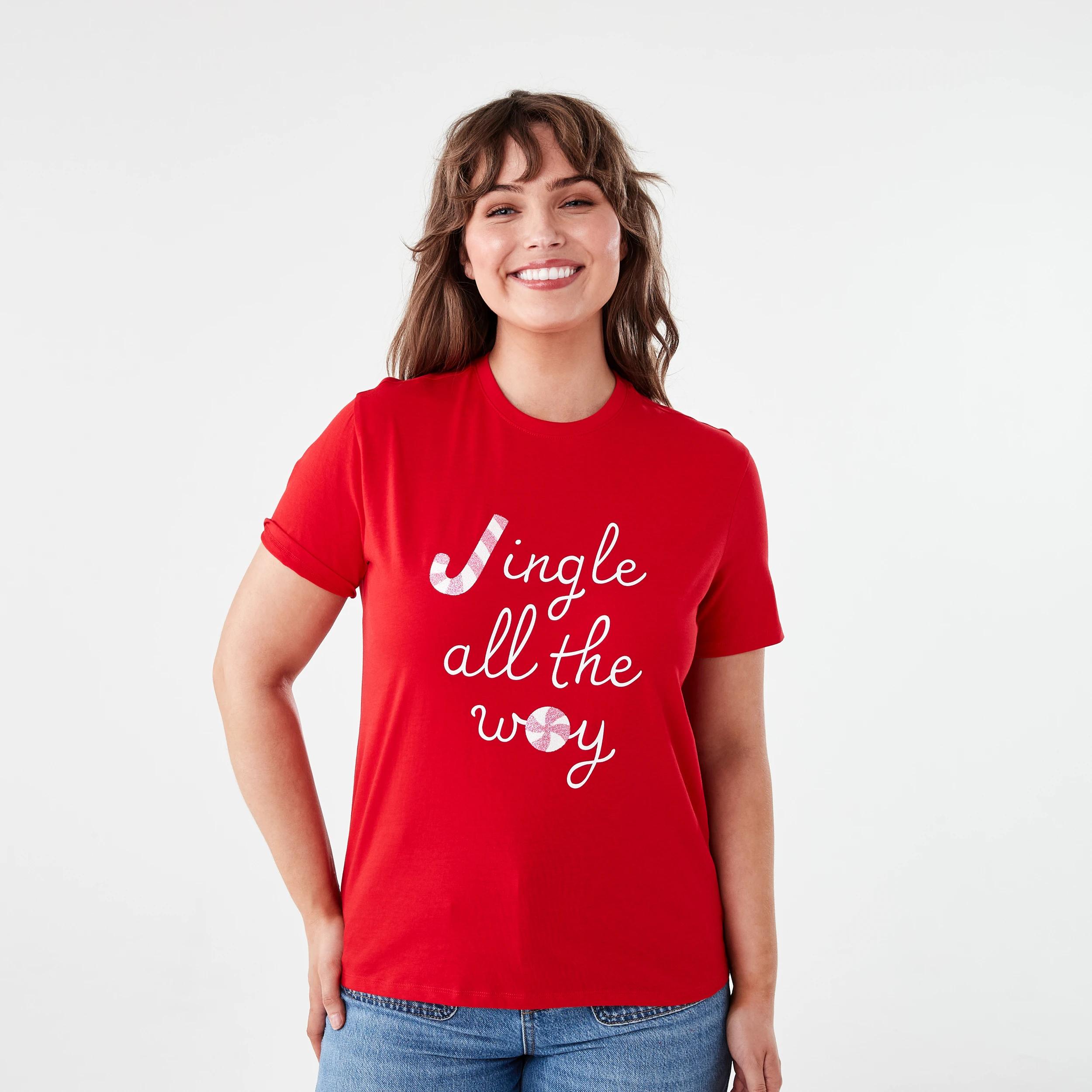 1 Short Sleeve Christmas T-shirt Jingle, 1 of 5