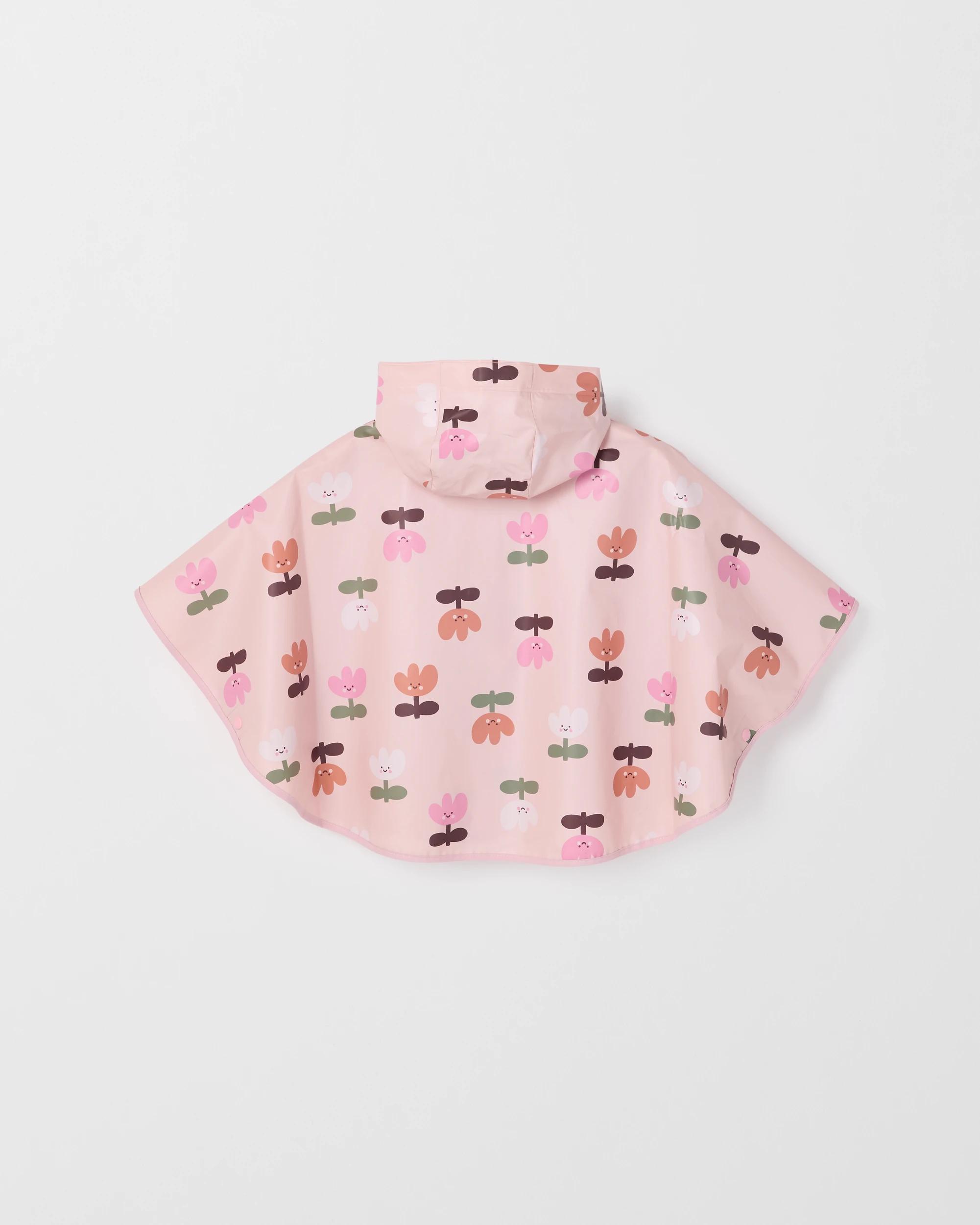 3 Target Kids Tulip Print Poncho Raincoat PINK, 3 of 3