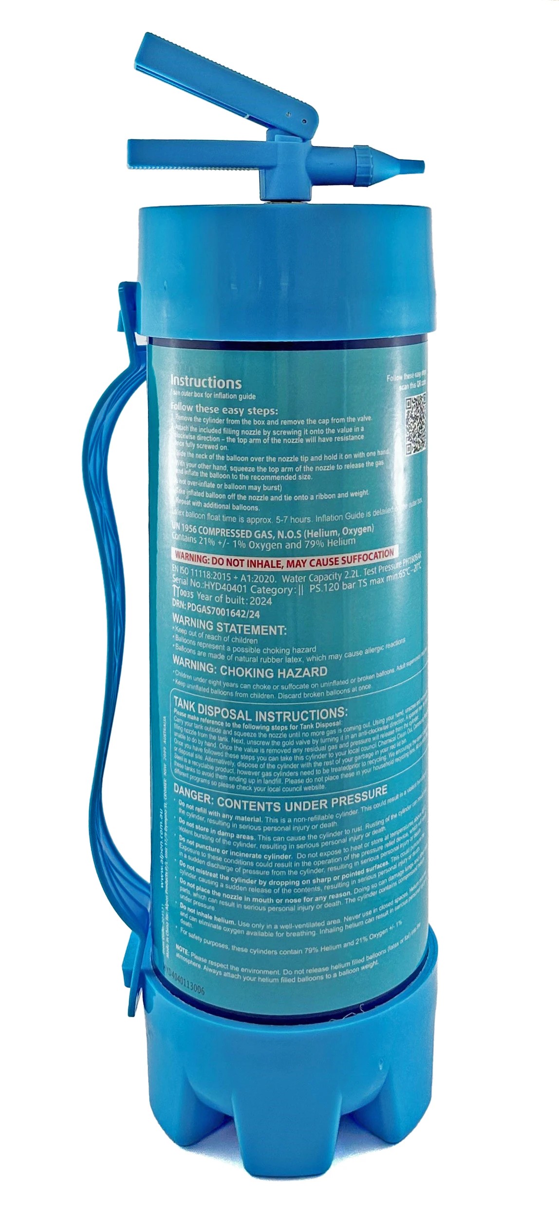 5 Alpen Occasions Disposable Helium Tank Kit - Small, 5 of 7