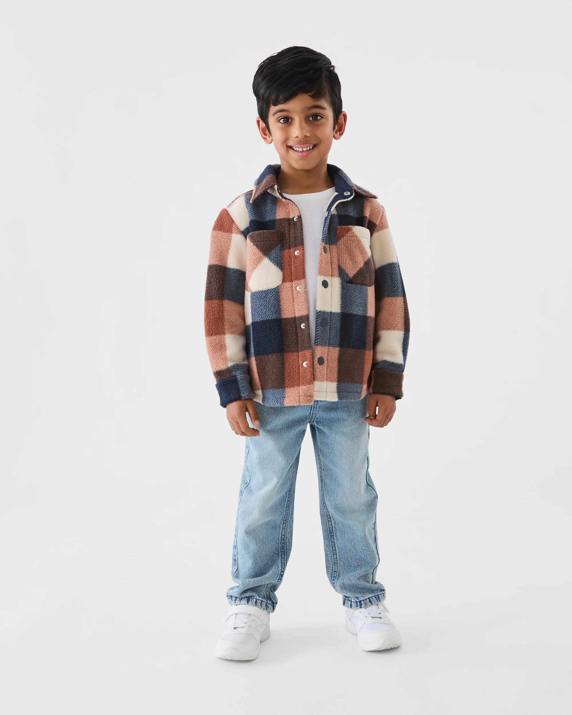 6 Cosy Shacket Blu Check, 6 of 7