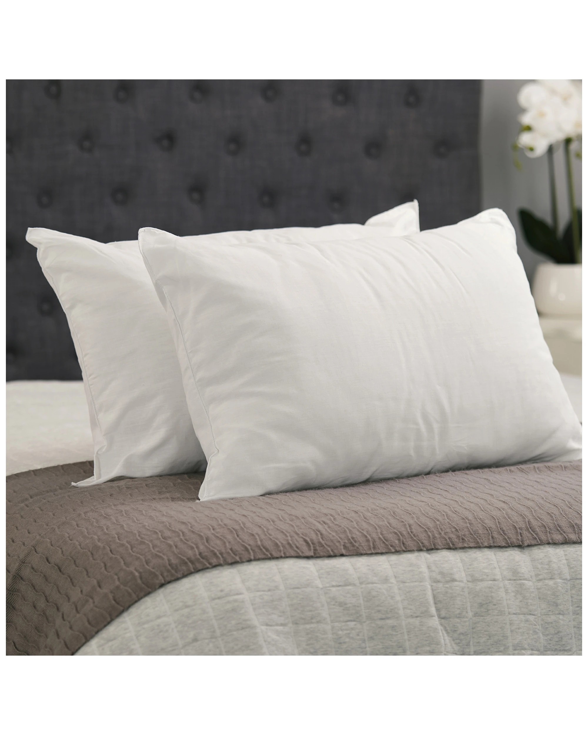 5 2pk Tontine Good Night Easy Wash Medium Sleeping Pillow Cushion Rectangle
 - White, 5 of 5