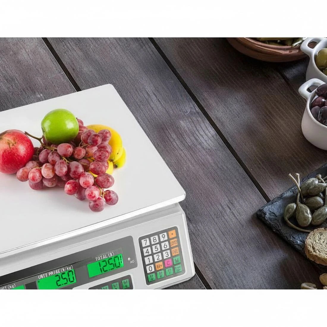 5 Emajin Scales Digital Kitchen 40KG Weighing Scales Platform Scales LCD - White, 5 of 6