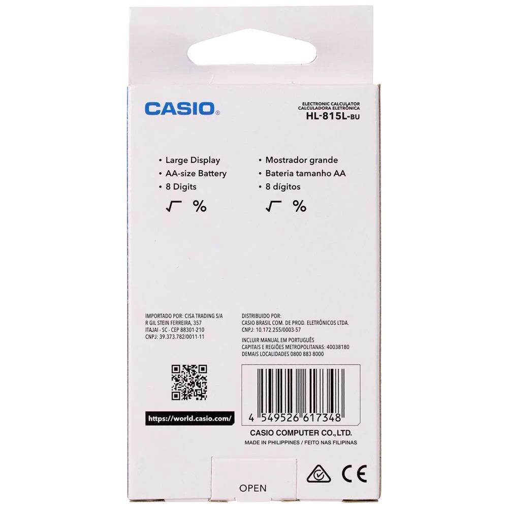 4 Casio HL-815L Pocket Calculator Blue, 4 of 4