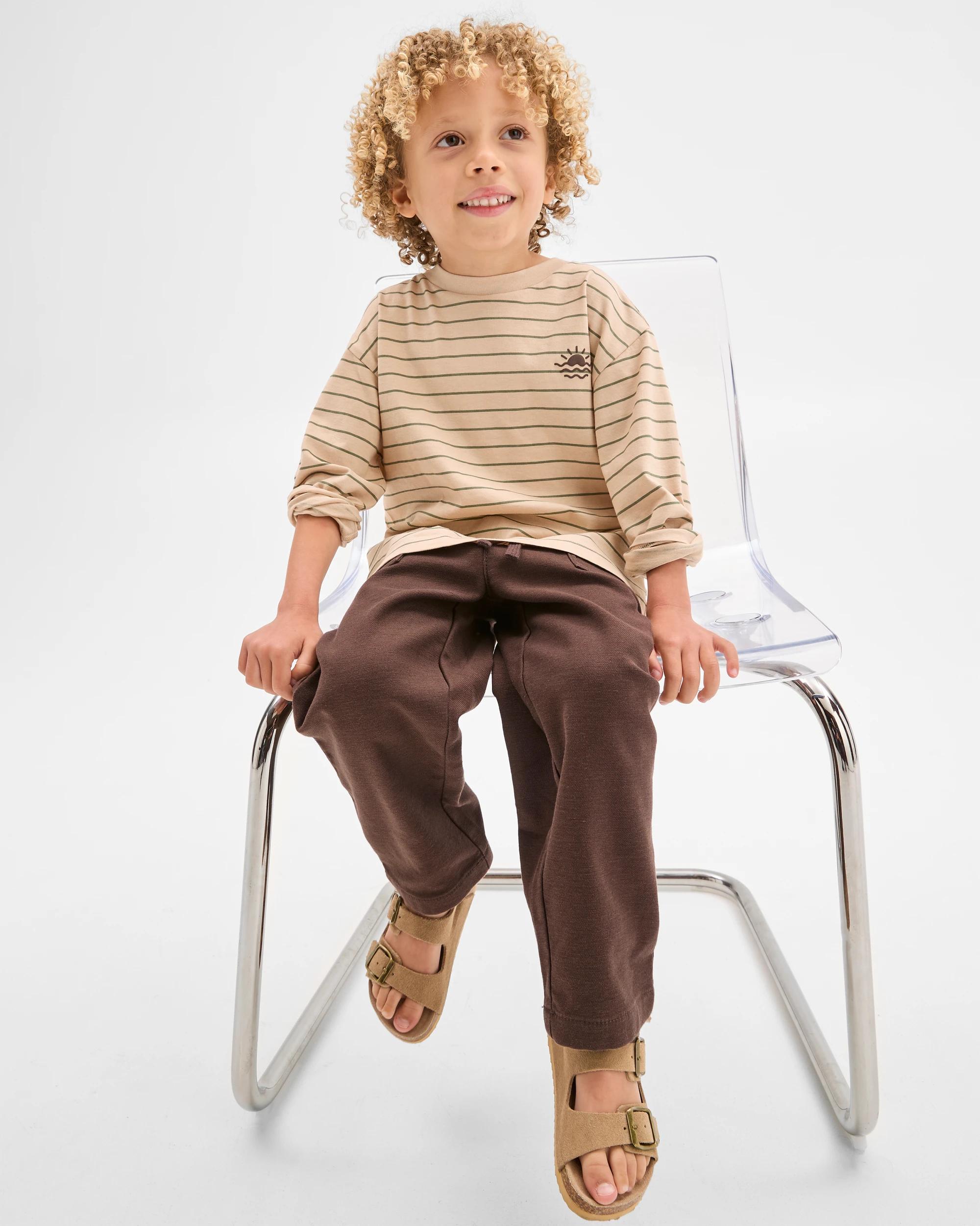 3 Target Kids Australian Cotton Blend Everyday Pants BROWN, 3 of 6