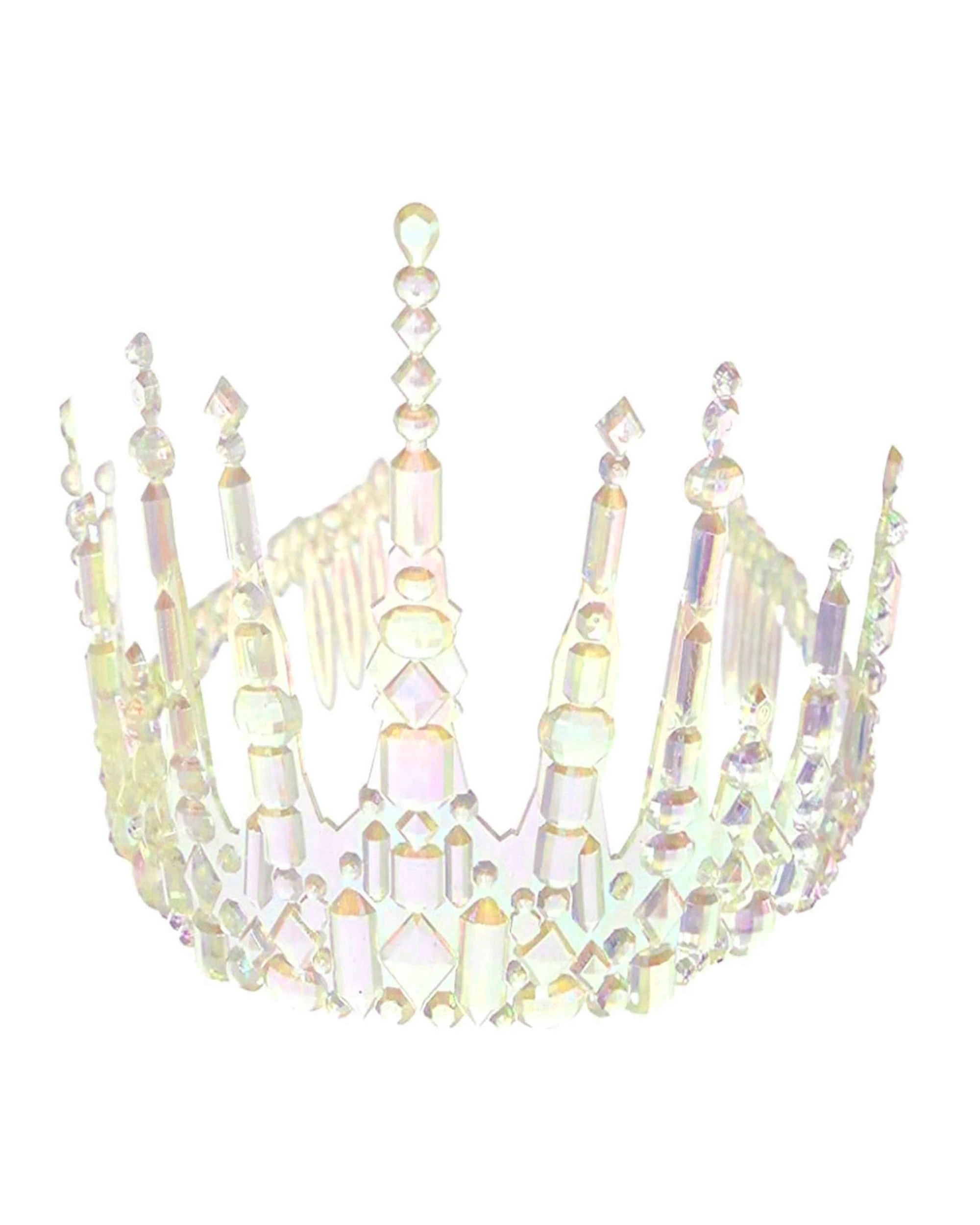 1 Anagram Iridescent Icicle Snow Princess Crown - One size fits most - Iridescent, 1 of 2