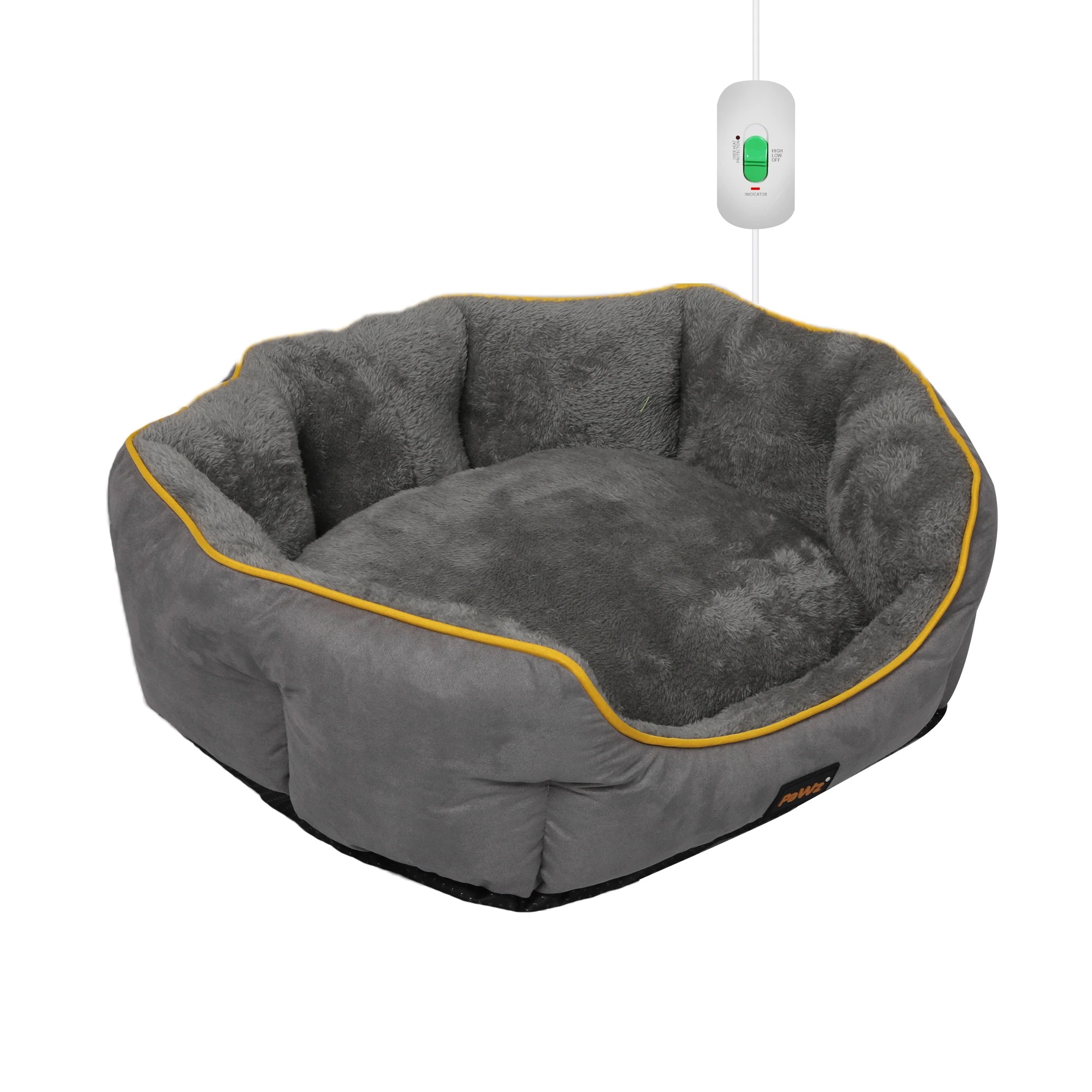 1 PaWz Small Heated Pet Bed - Grey, 1 of 7
