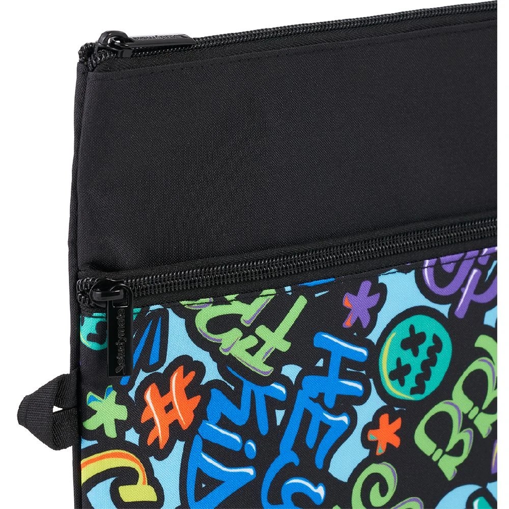 3 Studymate Twin Zip Pencil Case Large Free Graffiti, 3 of 3