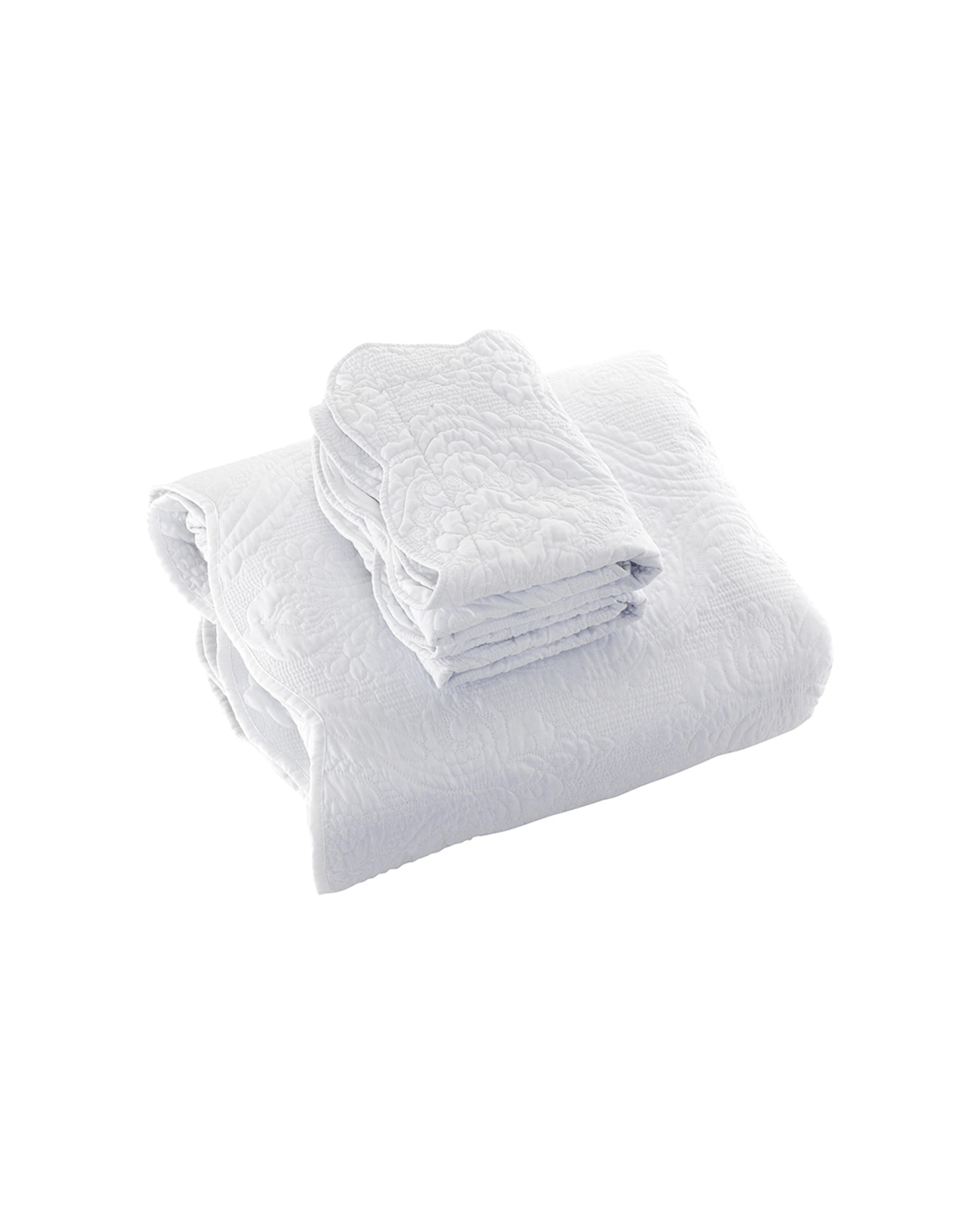5 Bianca Cordelia Elegant Bedspread With Pillowcase - King Bed - White, 5 of 5