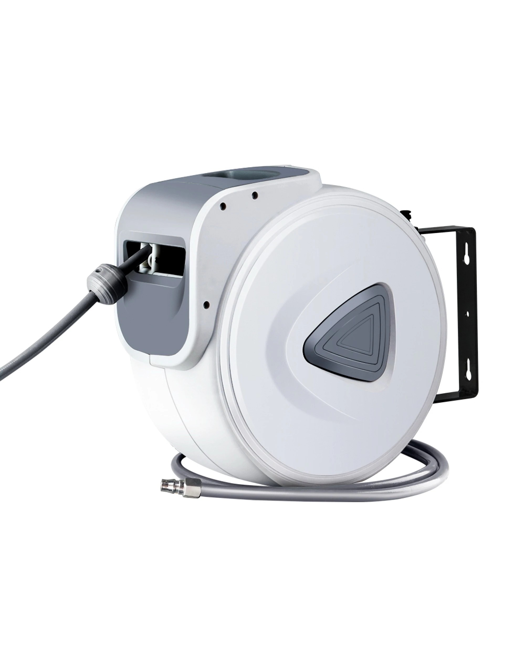 1 Giantz Air Hose Reel 20m Retractable Compressor Auto Rewind Wall Mounted Garage - White, 1 of 5