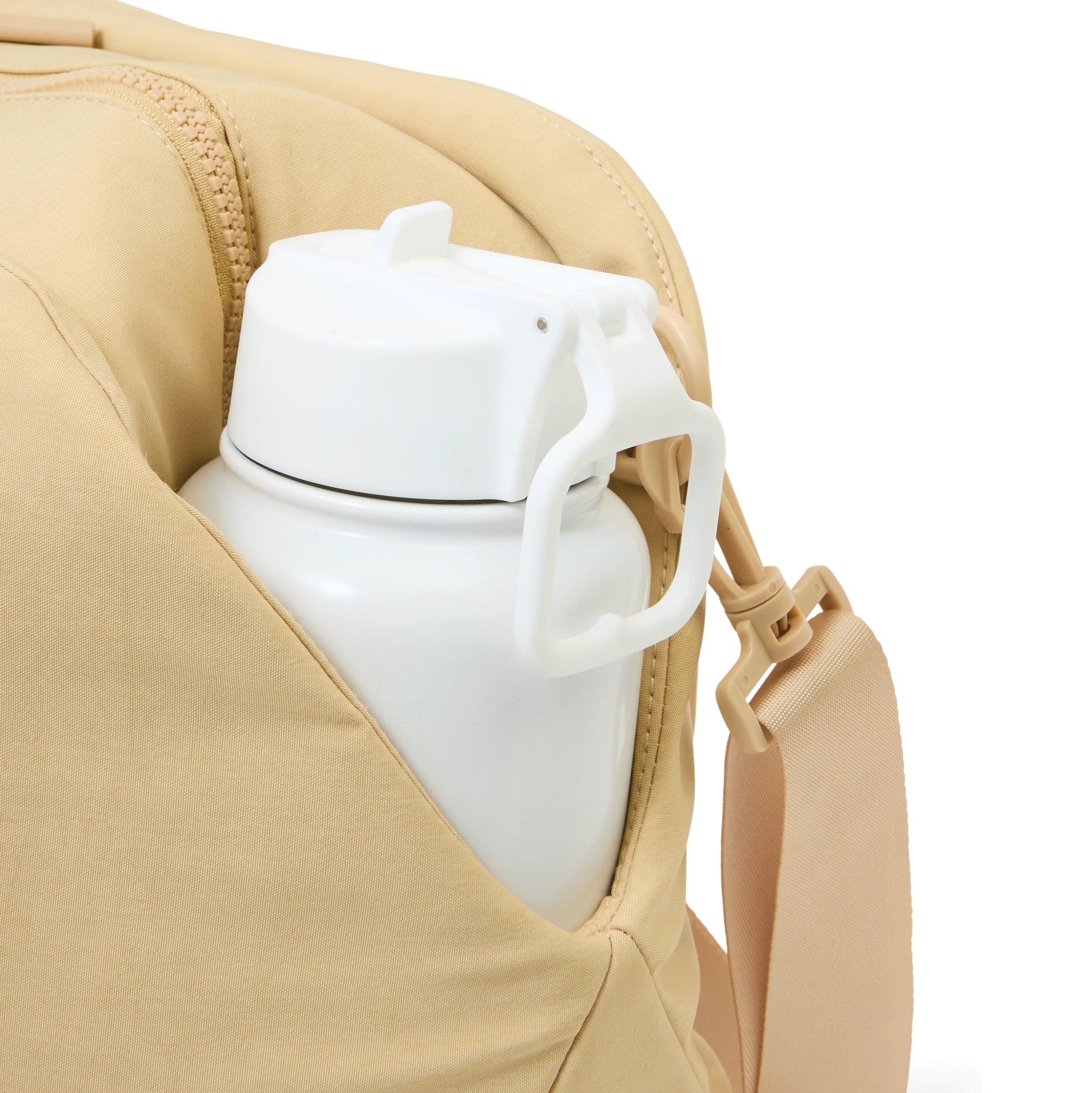 7 Nylon Travel Duffle Bag - Beige, 7 of 8