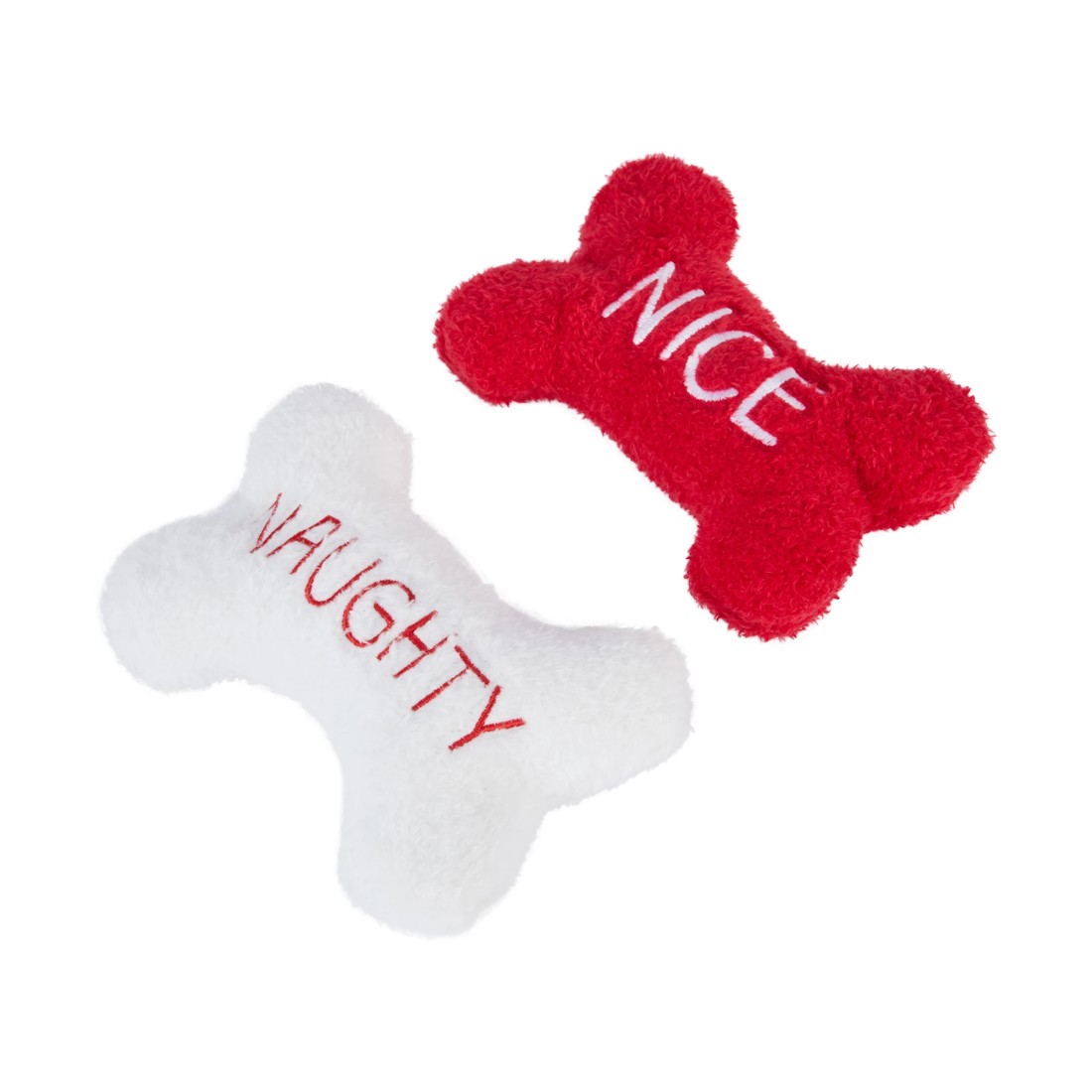 1 2 Pack Christmas Bone Pet Plush Toy, 1 of 6