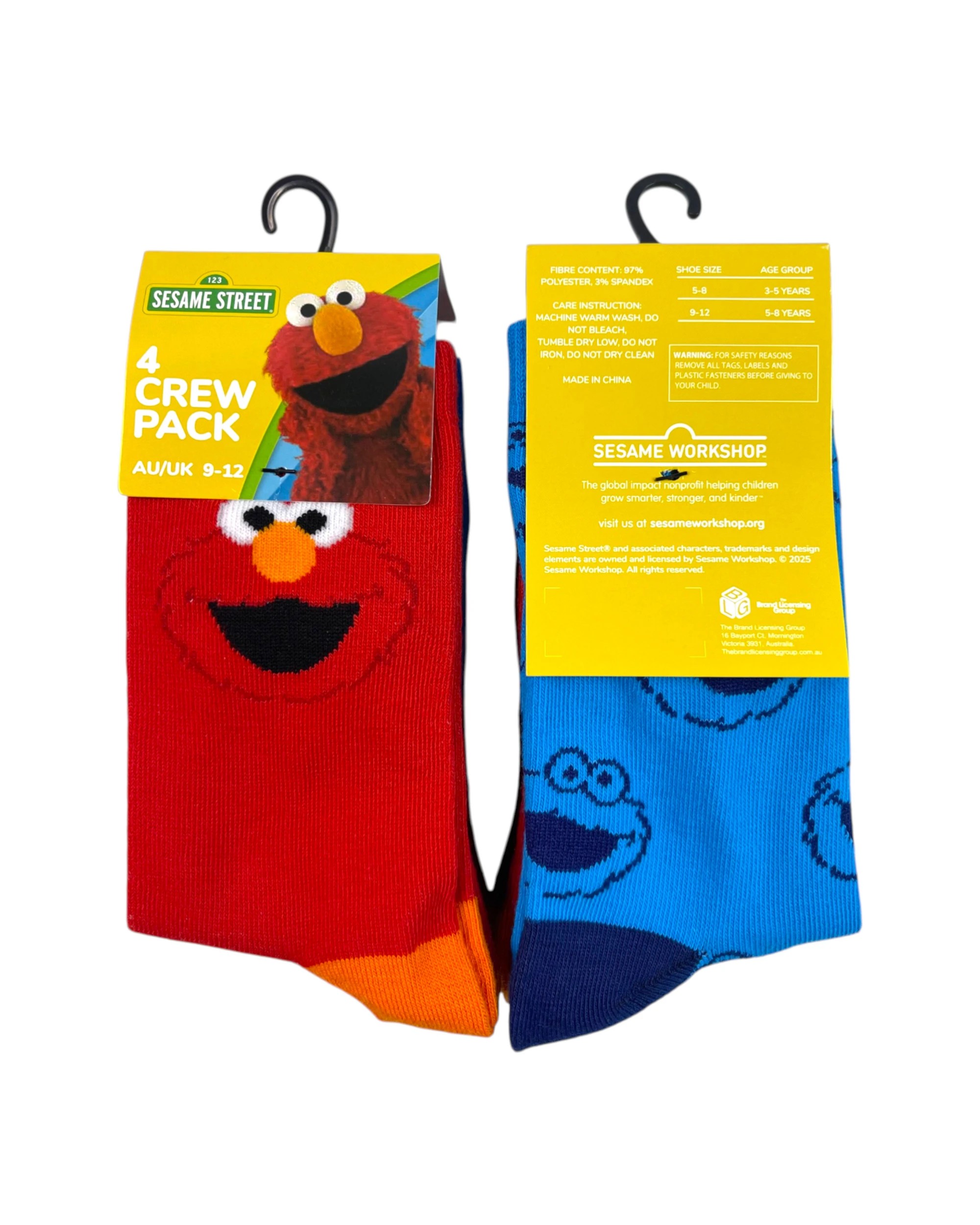 5 Sesame Street Sesame Street Sock 4-pack - 9-12, 5 of 5