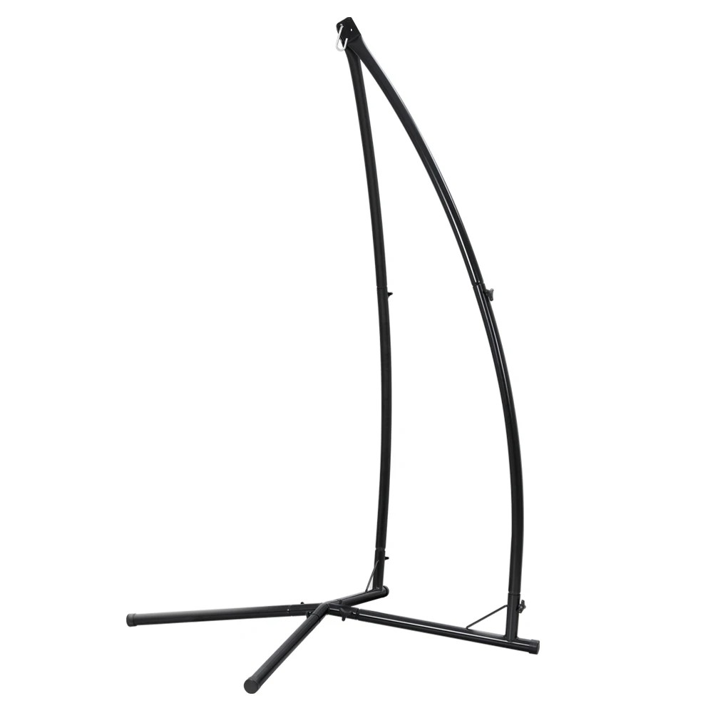 1 Gardeon Hammock Chair Steel Stand Outdoor Furniture Heavy Duty - Black, 1 of 6