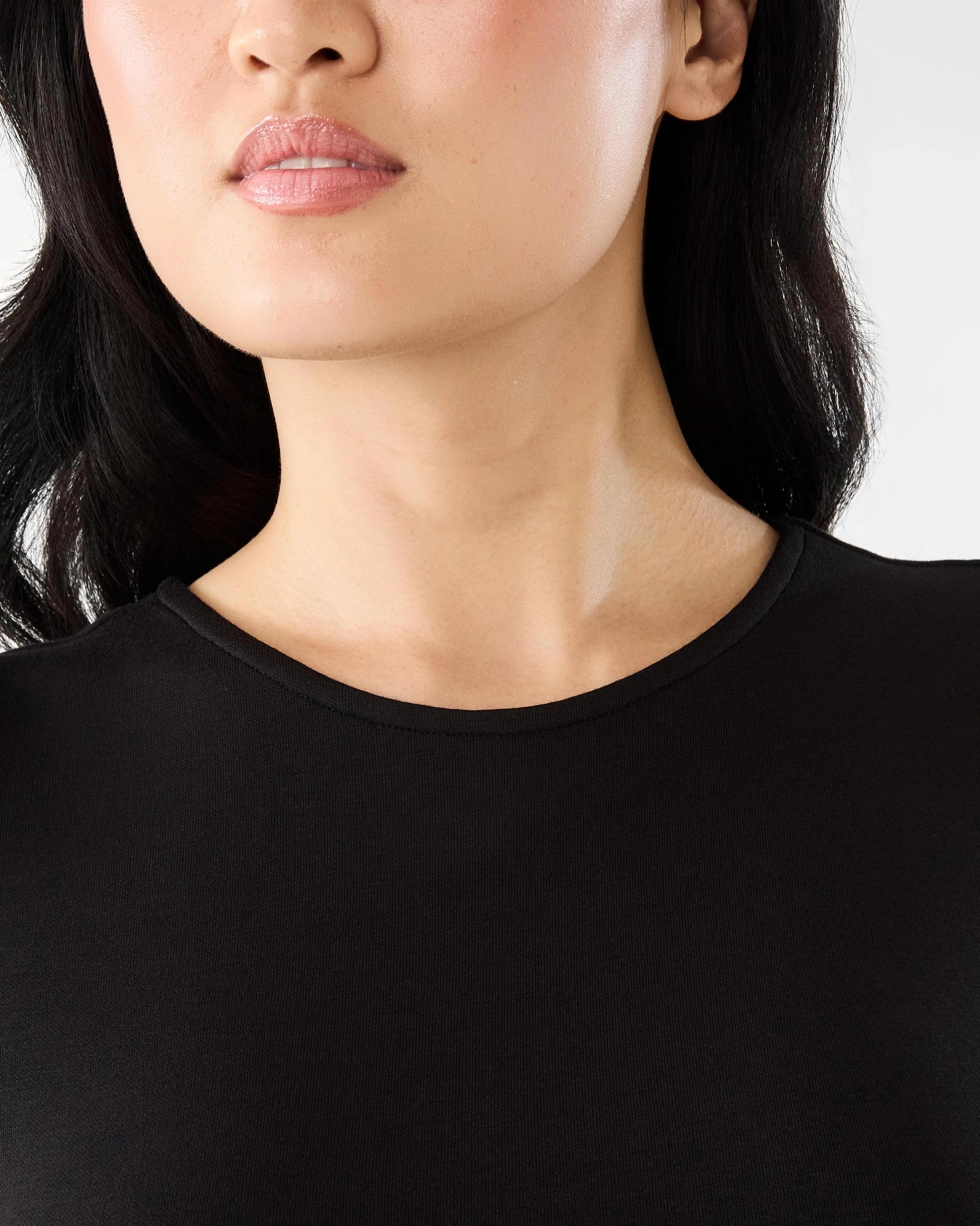 5 Sleeveless Jersey Tie Front Midi Dress Black, 5 of 6
