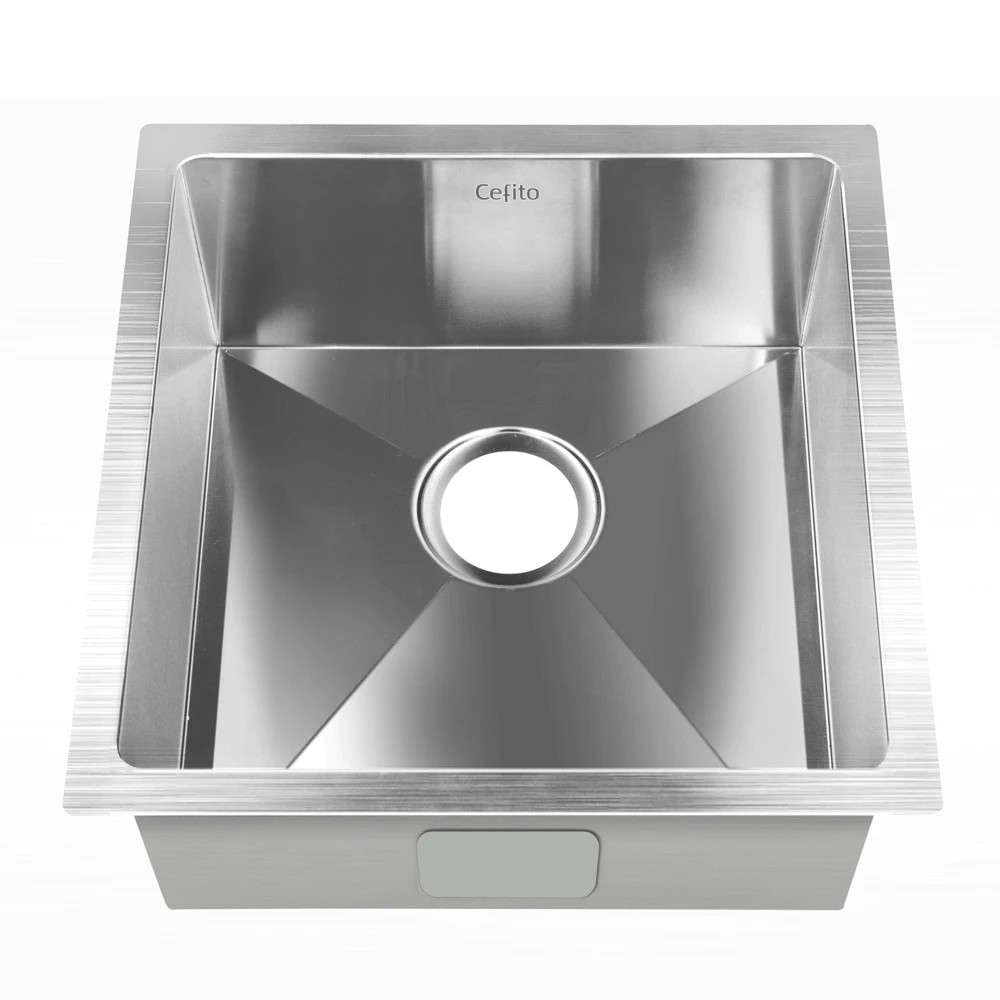 2 Cefito Kitchen Sink 44X44CM Stainless Steel Basin Single Bowl - Natural, 2 of 2