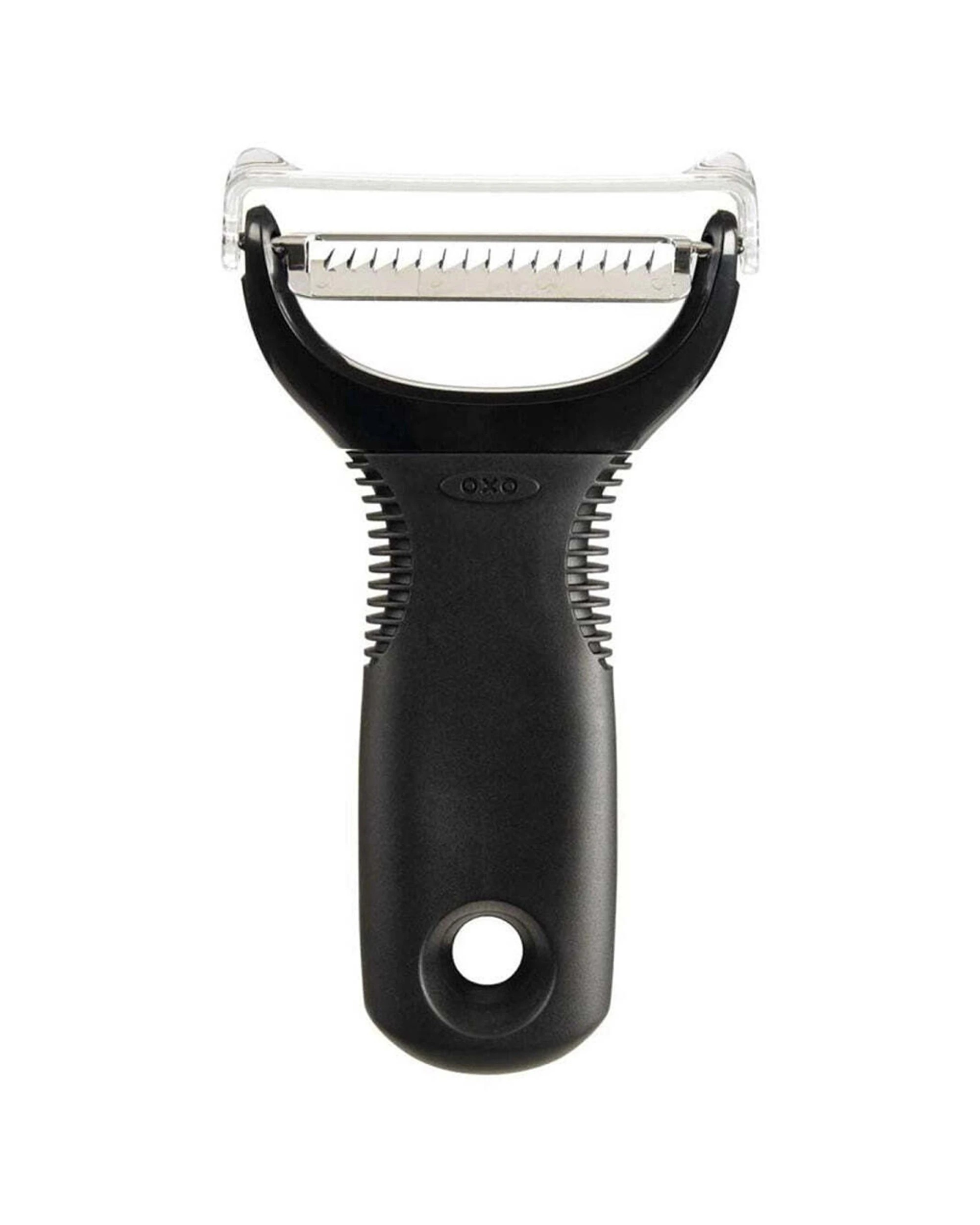 1 Oxo Good Grips Julienne Peeler With Non-slip Handle Stainless Steel Hanging Hole - Black, 1 of 3
