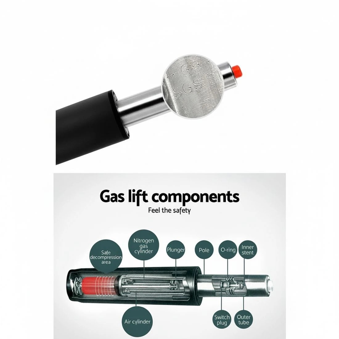 5 Artiss 4x Bar Stools Gas Lift Leather All - Black, 5 of 5