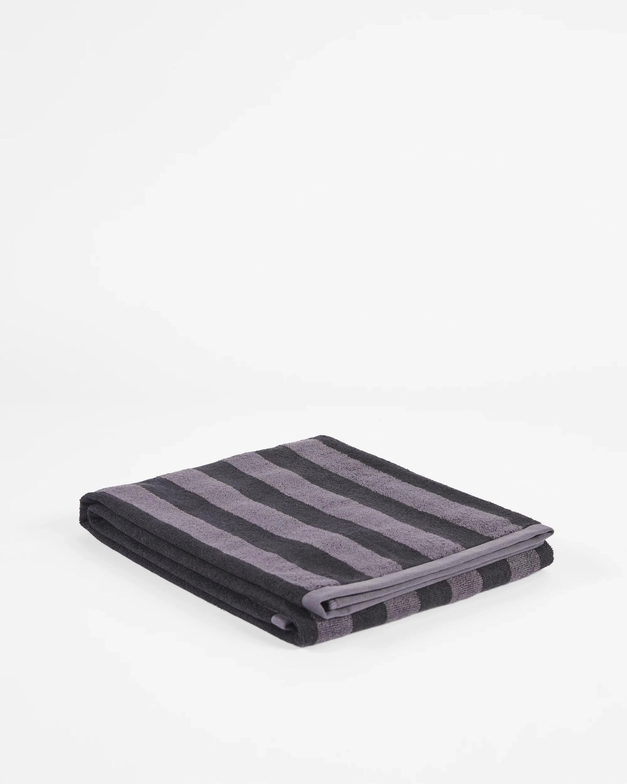 1 Target Australian Cotton Blend Logan Stripe Bath Sheet - Grey, 1 of 3