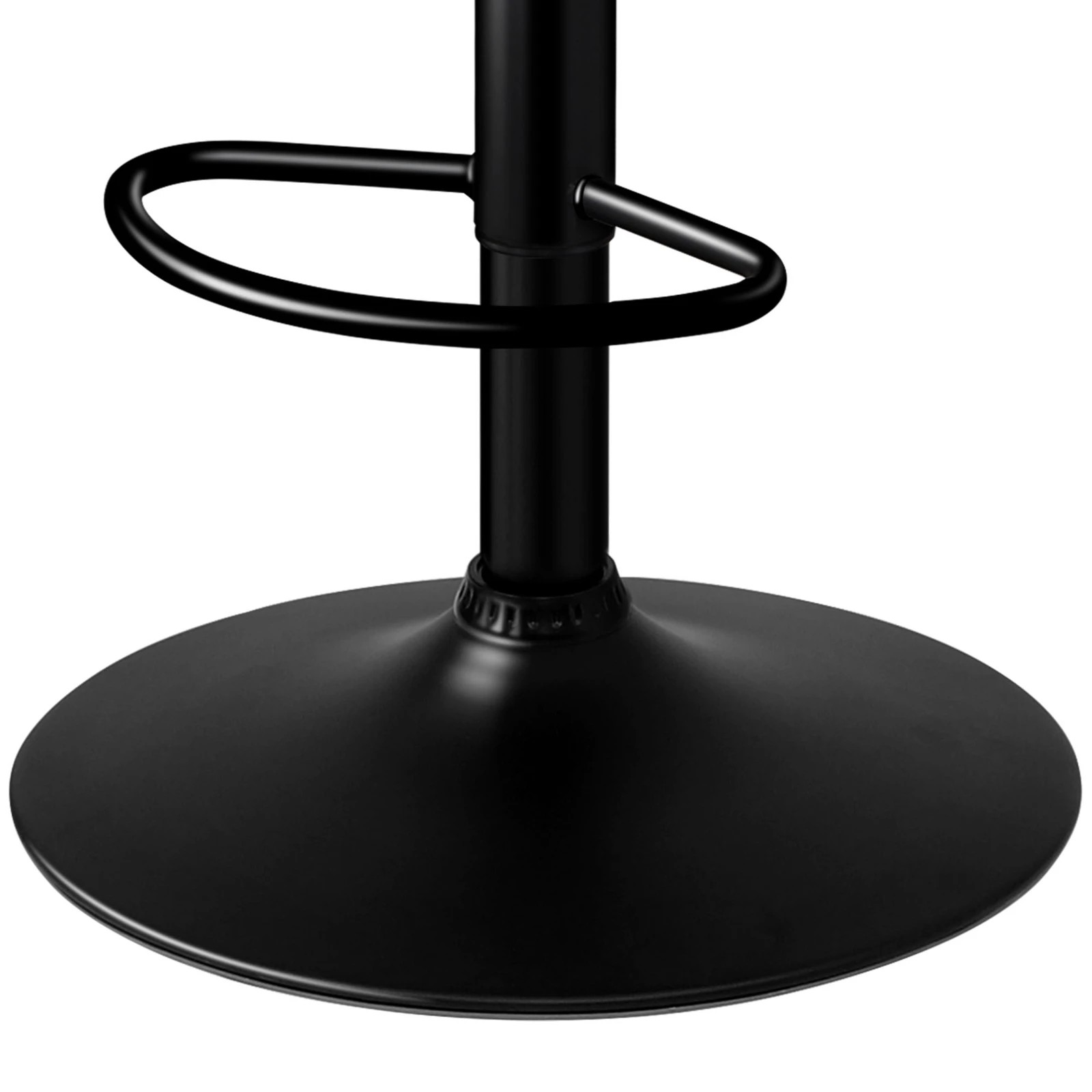 5 Alfordson 2x Bar Stools Kitchen Swivel Chair Wooden Leather Gas Lift - Black, 5 of 9